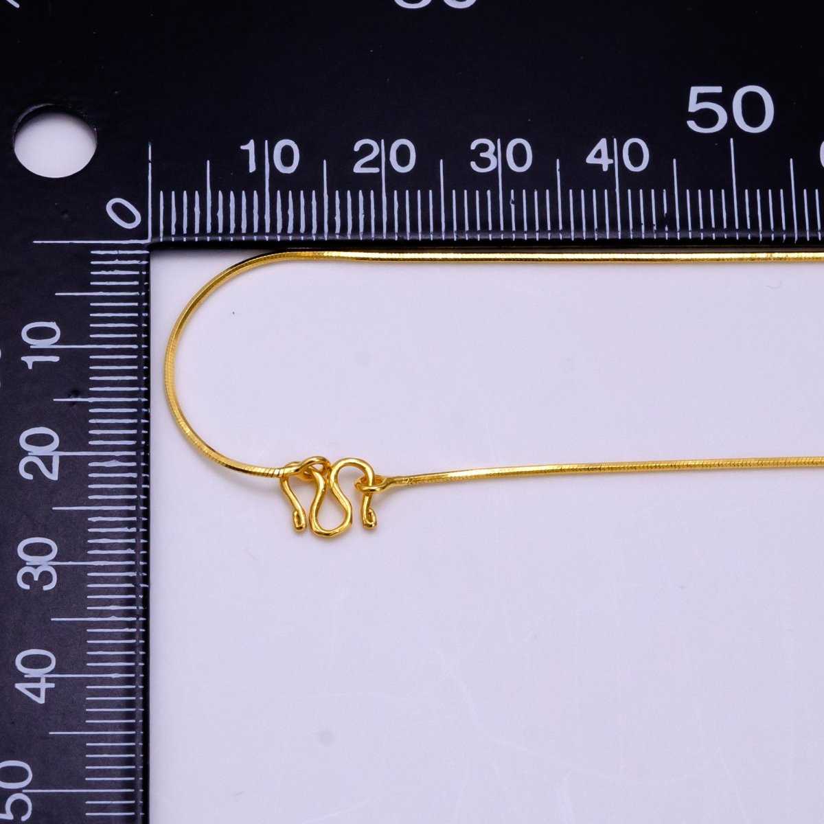 24K Gold Filled 0.7mm Dainty Snake 18 Inch Layering Chain Necklace w. S-Hook | WA-2331 Clearance Pricing