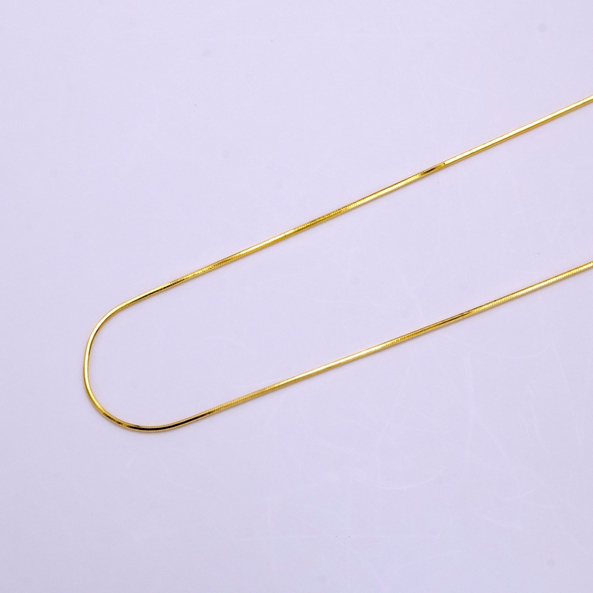 24K Gold Filled 0.7mm Dainty Snake 18 Inch Layering Chain Necklace w. S-Hook | WA-2331 Clearance Pricing