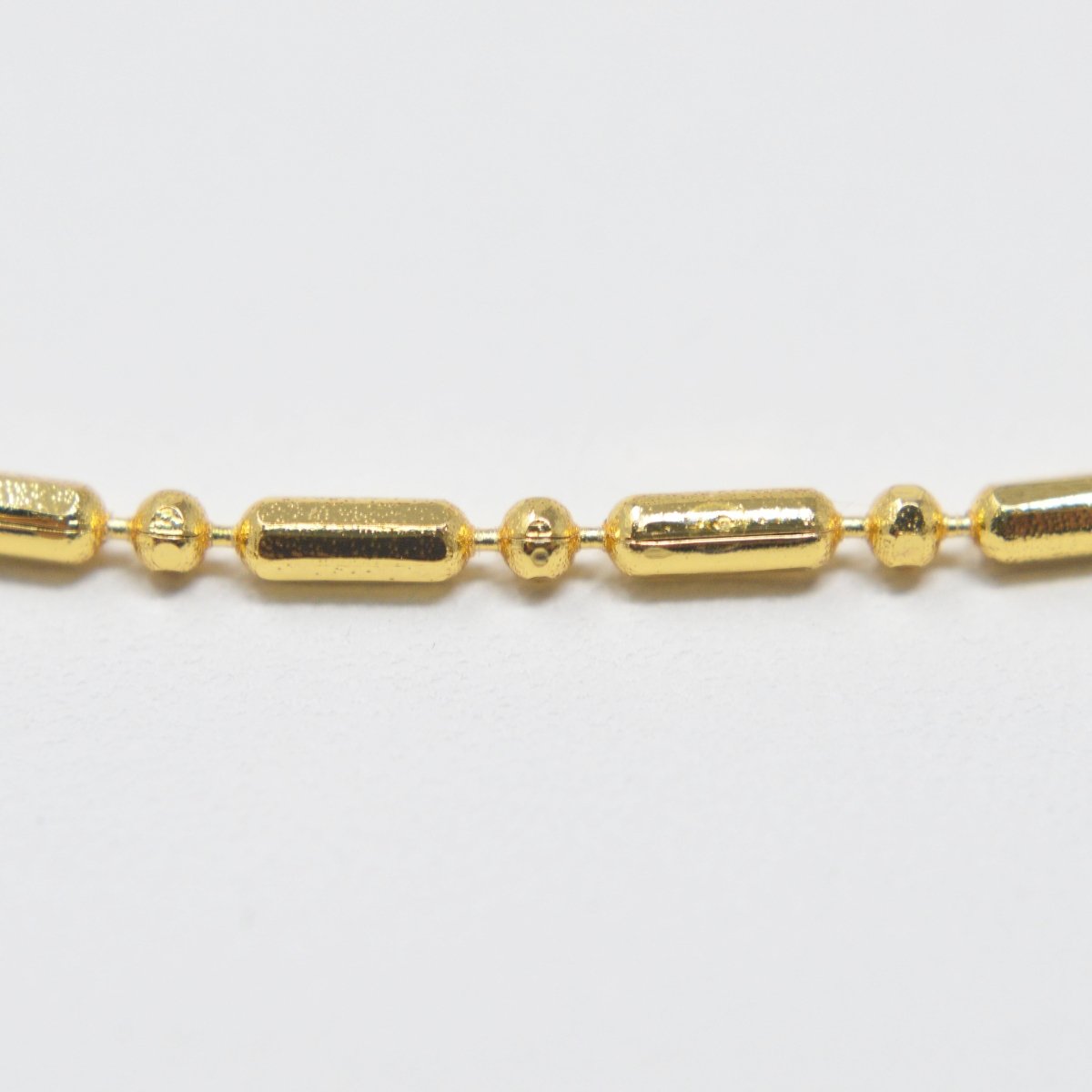 24K Gold Filled 1.2mm Tube Bar Chain, Bead Necklace 16 Inches + 2 Inches Chain Extender, Gold Cylinder Tube Bar Necklace Jewelry Making | CN-982  Clearance Pricing
