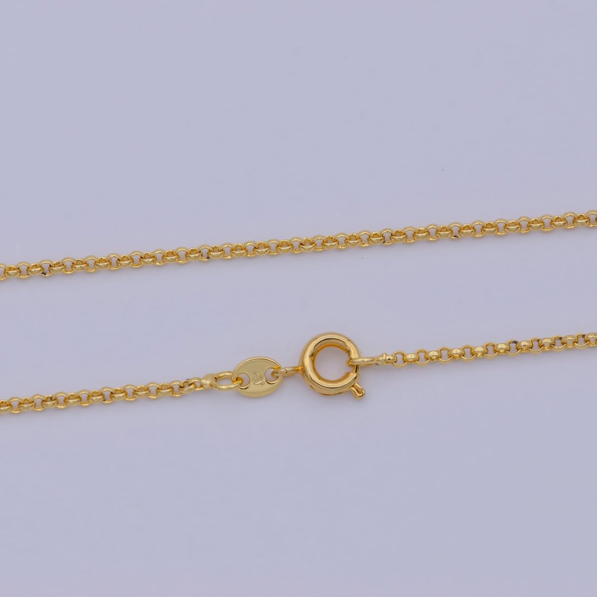 24K Gold Filled 1.5mm Dainty Round Rolo 18 Inch Layering Chain Necklace | WA-468 Clearance Pricing
