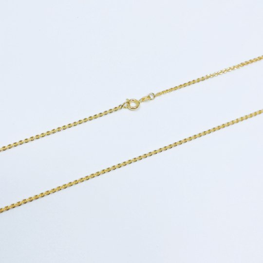 24K Gold Filled 1.5mm Sunburst Cable Chain 18 Inch Layering Necklace | CN-971  Clearance Pricing