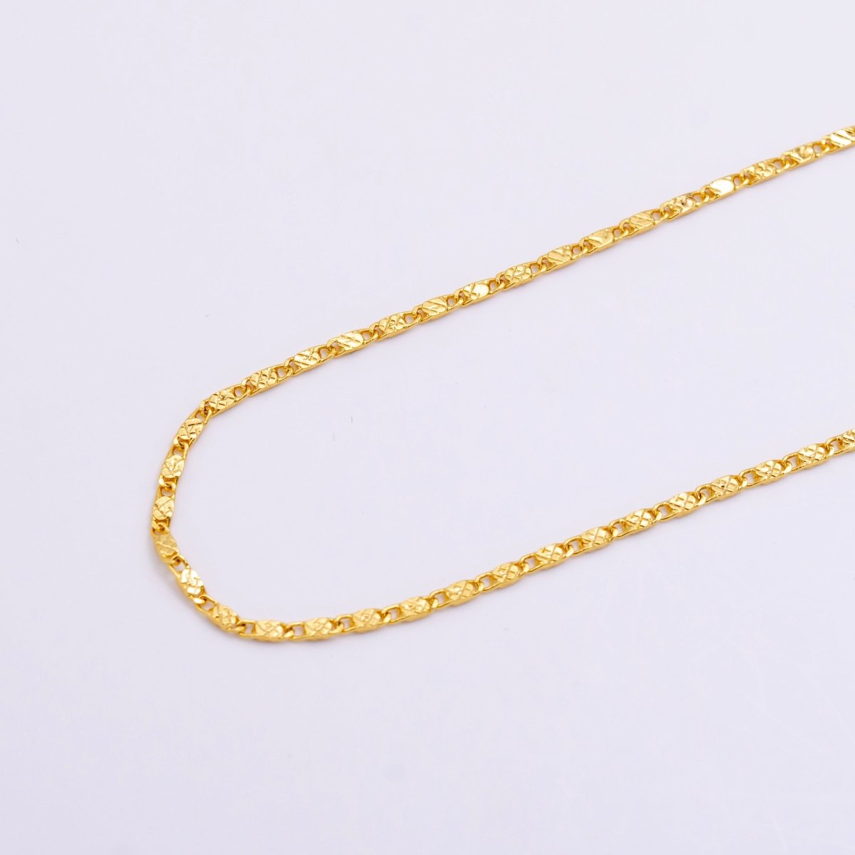 24K Gold Filled 1.6mm Sunburst Link 18 Inch Chain Necklace | WA-2445