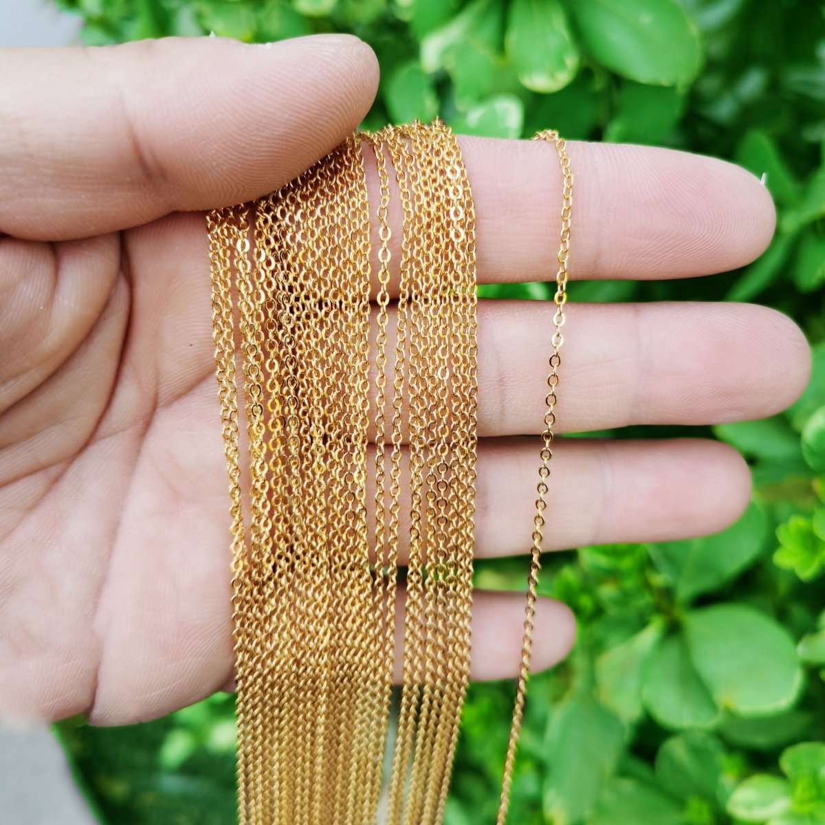 24K Gold Filled 1.7mm Cable Chain 18 Inch Layering Necklace | CN-878  Clearance Pricing