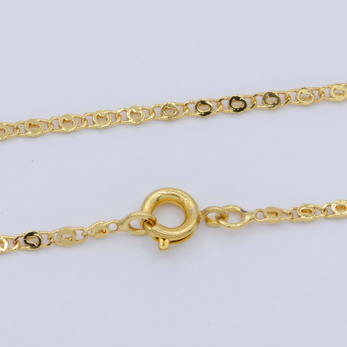 24K Gold Filled 1.8mm Scroll Unique Link 18 Inch Layering Chain Necklace | WA-197 Clearance Pricing