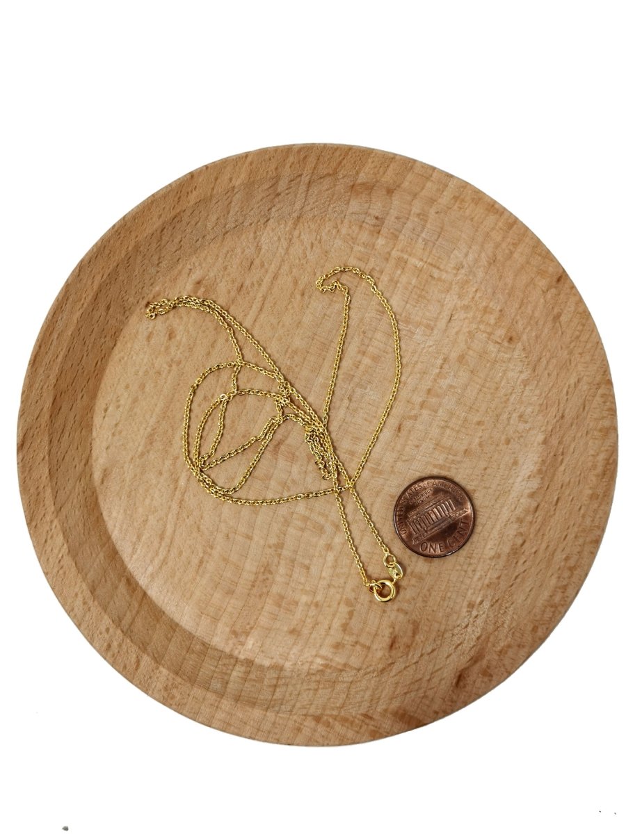 24K Gold Filled 1mm Dainty Cable 24 Inch Layering Chain Necklace | CN-397  Clearance Pricing