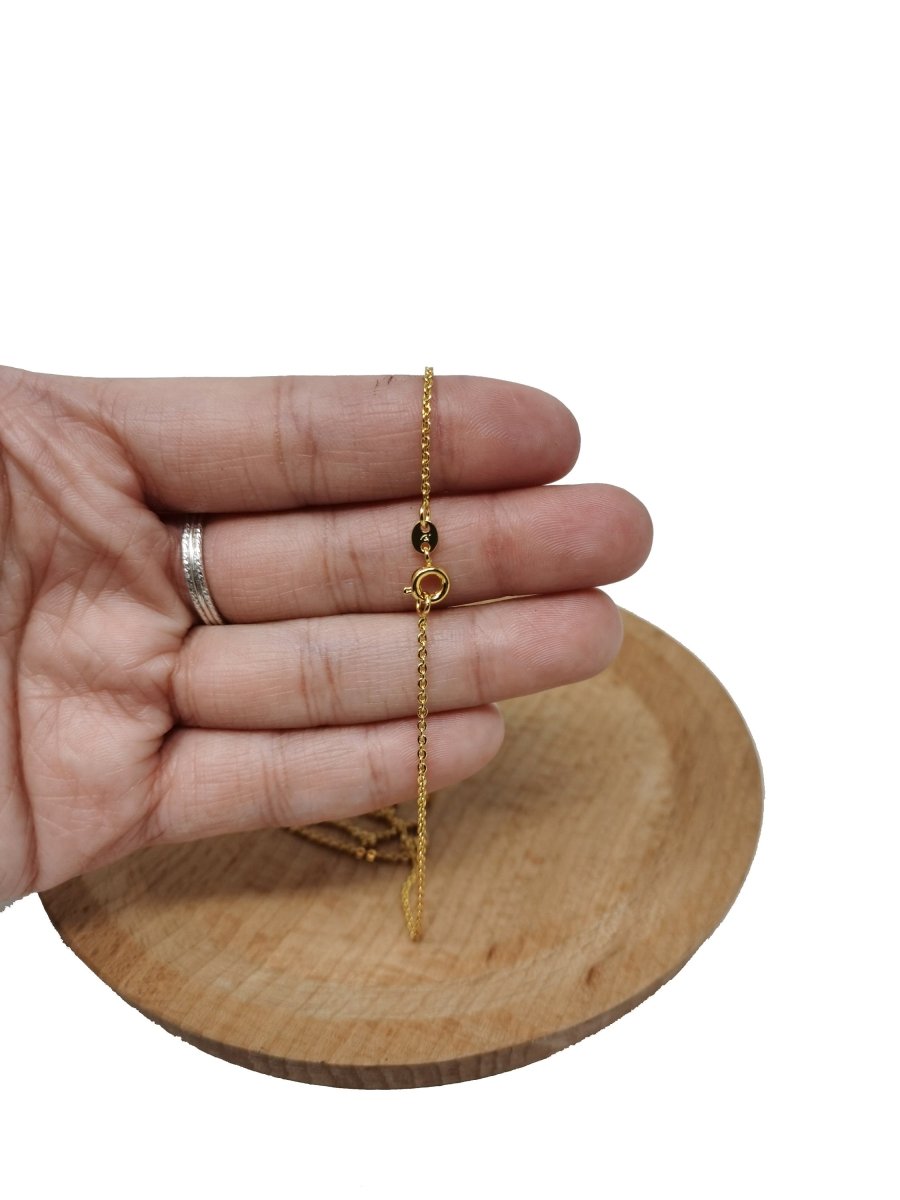 24K Gold Filled 1mm Dainty Cable 24 Inch Layering Chain Necklace | CN-397  Clearance Pricing
