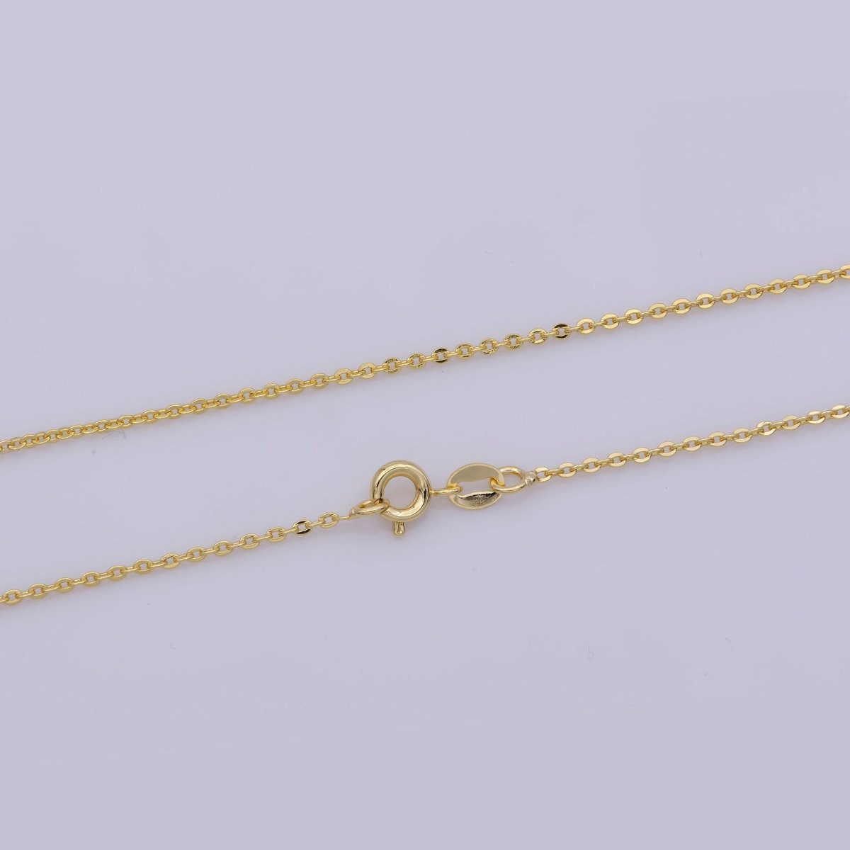 24K Gold Filled 1mm Dainty Cable Rolo 20 Inch Layering Chain Necklace | WA-272 Clearance Pricing