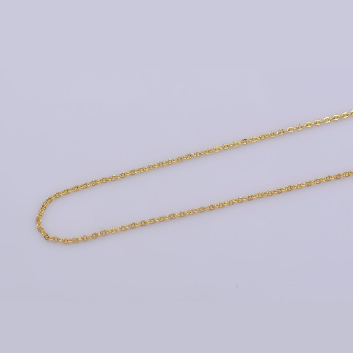 24K Gold Filled 1mm Dainty Cable Rolo 20 Inch Layering Chain Necklace | WA-272 Clearance Pricing