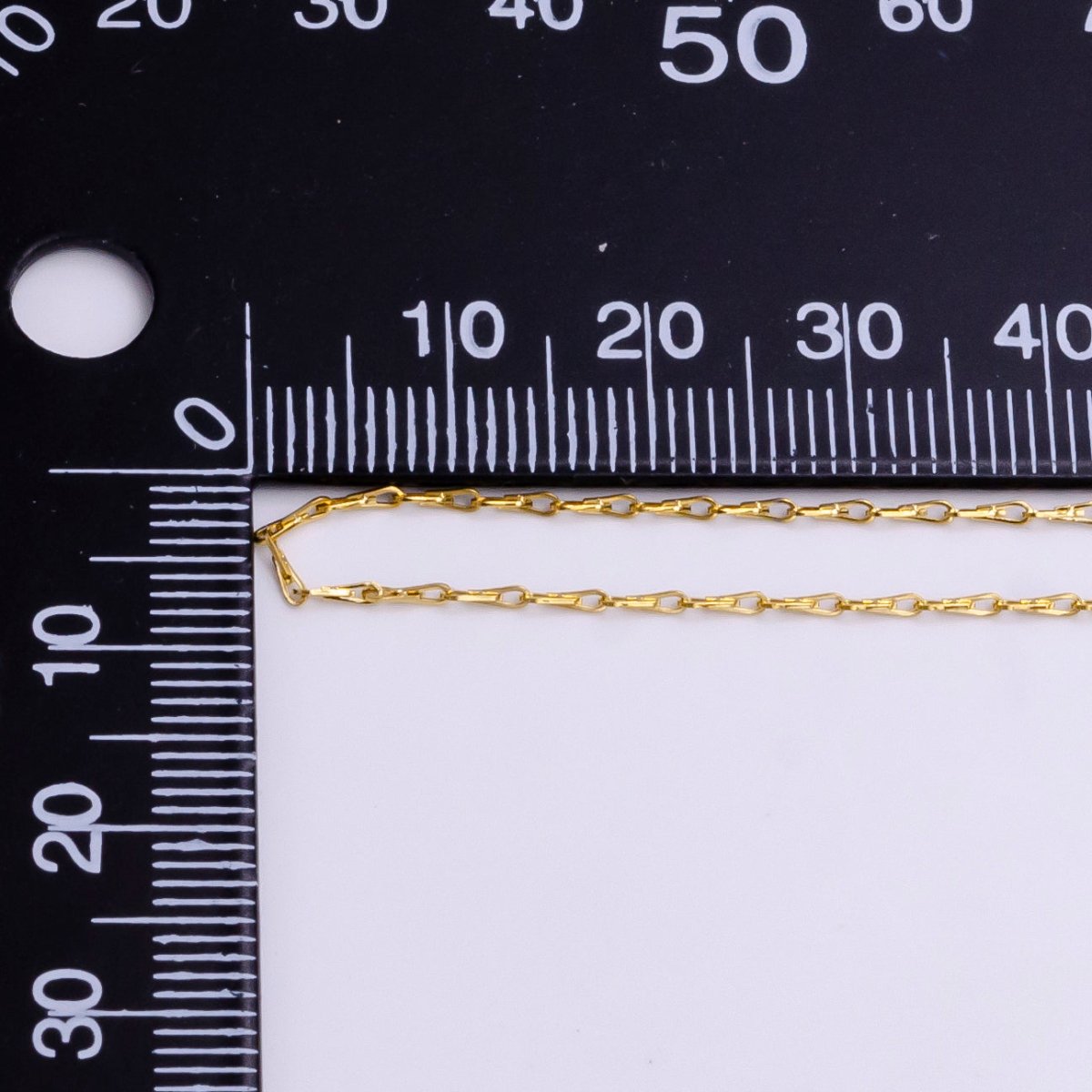 24K Gold Filled 1mm Dainty Ladder Hook Horse Shoe Unfinished Chain For Jewelry Making | ROLL-1381 Clearance Pricing