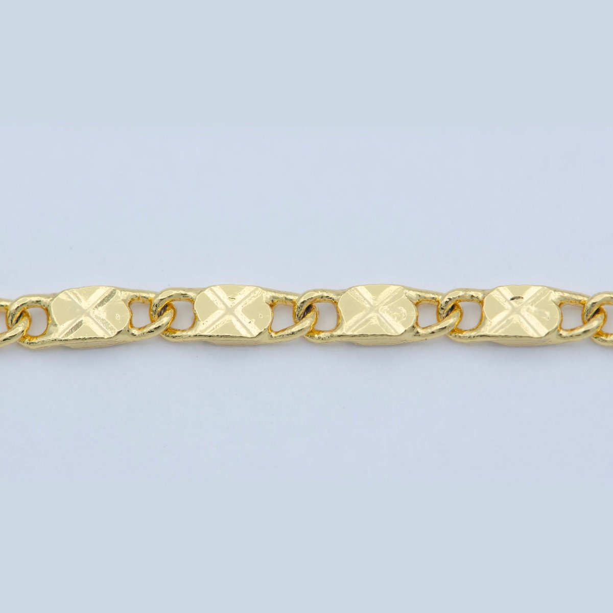 24K Gold Filled 2.2mm Sunburst Textured Scroll 18 Inch Layering Chain Necklace | WA-191 Clearance Pricing