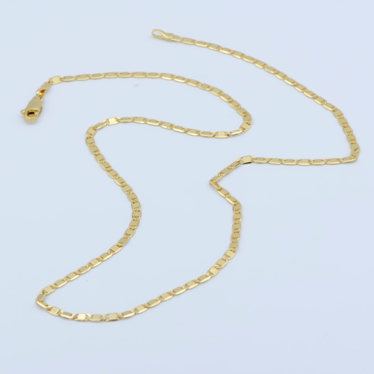 24K Gold Filled 2.5mm Mariner 18 Inch Layering Chain Necklace | WA-189 Clearance Pricing