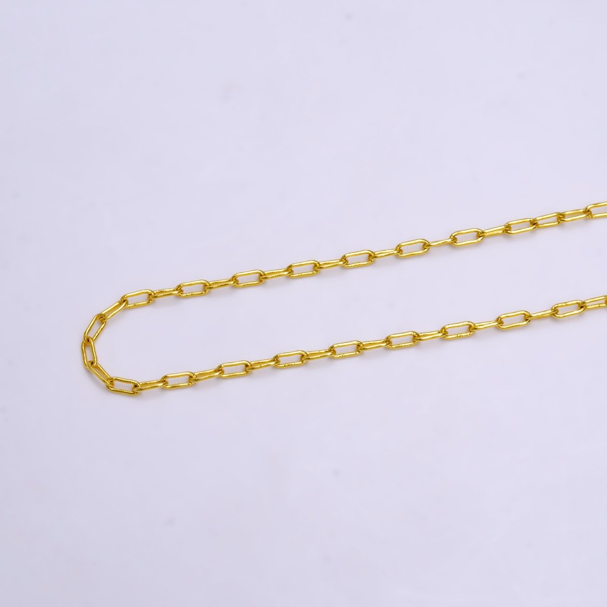 24K Gold Filled 2mm Dainty Paperclip 18 Inch, 20 Inch Layering Chain Necklace | WA-2216 to WA-2218 Clearance Pricing