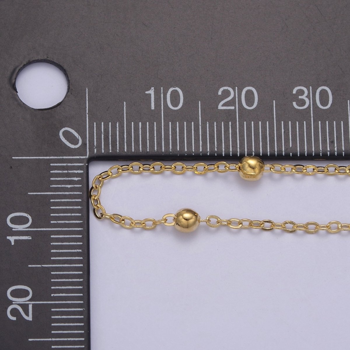 24K Gold Filled 3.4mm Satellite Cable Chain 18 Inch Layering Necklace w. Extender | WA-729  Clearance Pricing