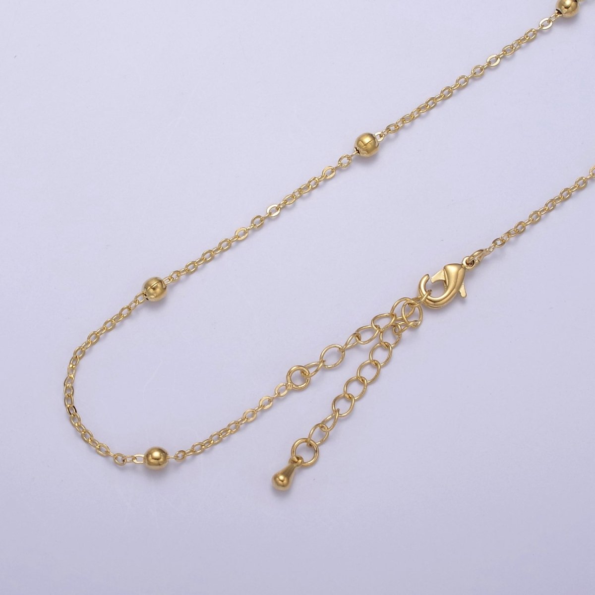 24K Gold Filled 3.4mm Satellite Cable Chain 18 Inch Layering Necklace w. Extender | WA-729  Clearance Pricing