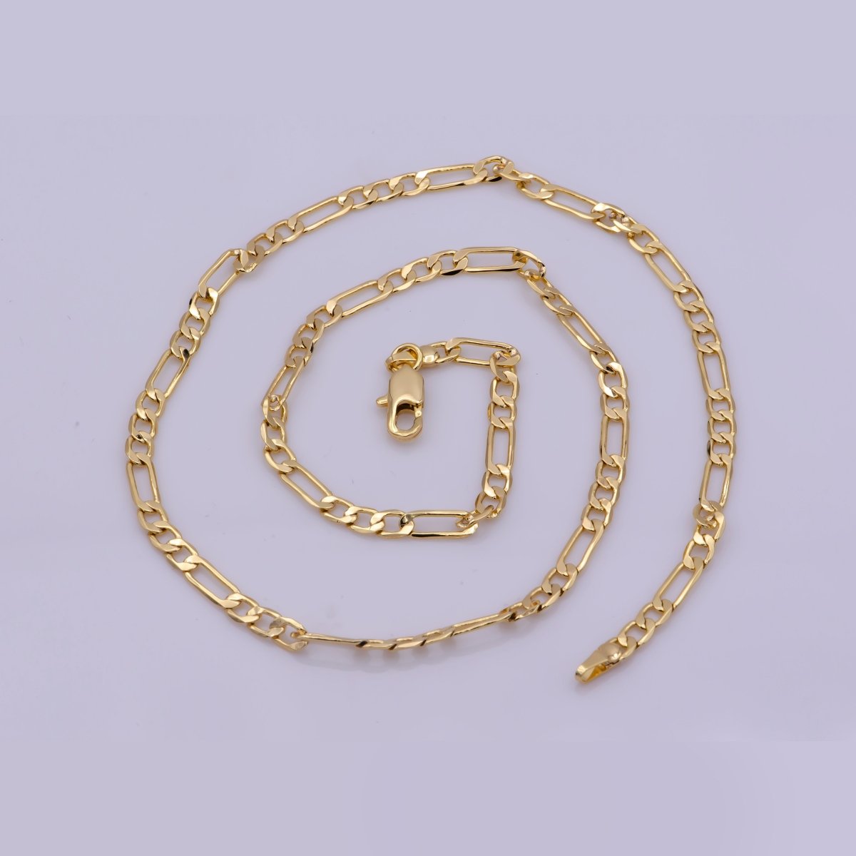 24K Gold Filled 3.5mm Figaro 18 Inch Layering Chain Necklace | WA-369 Clearance Pricing