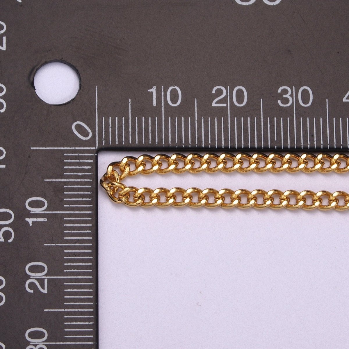 24K Gold Filled 3mm Miami Curb 18 Inch Layering Chain w. 2 Inch Extender | WA-404 Clearance Pricing