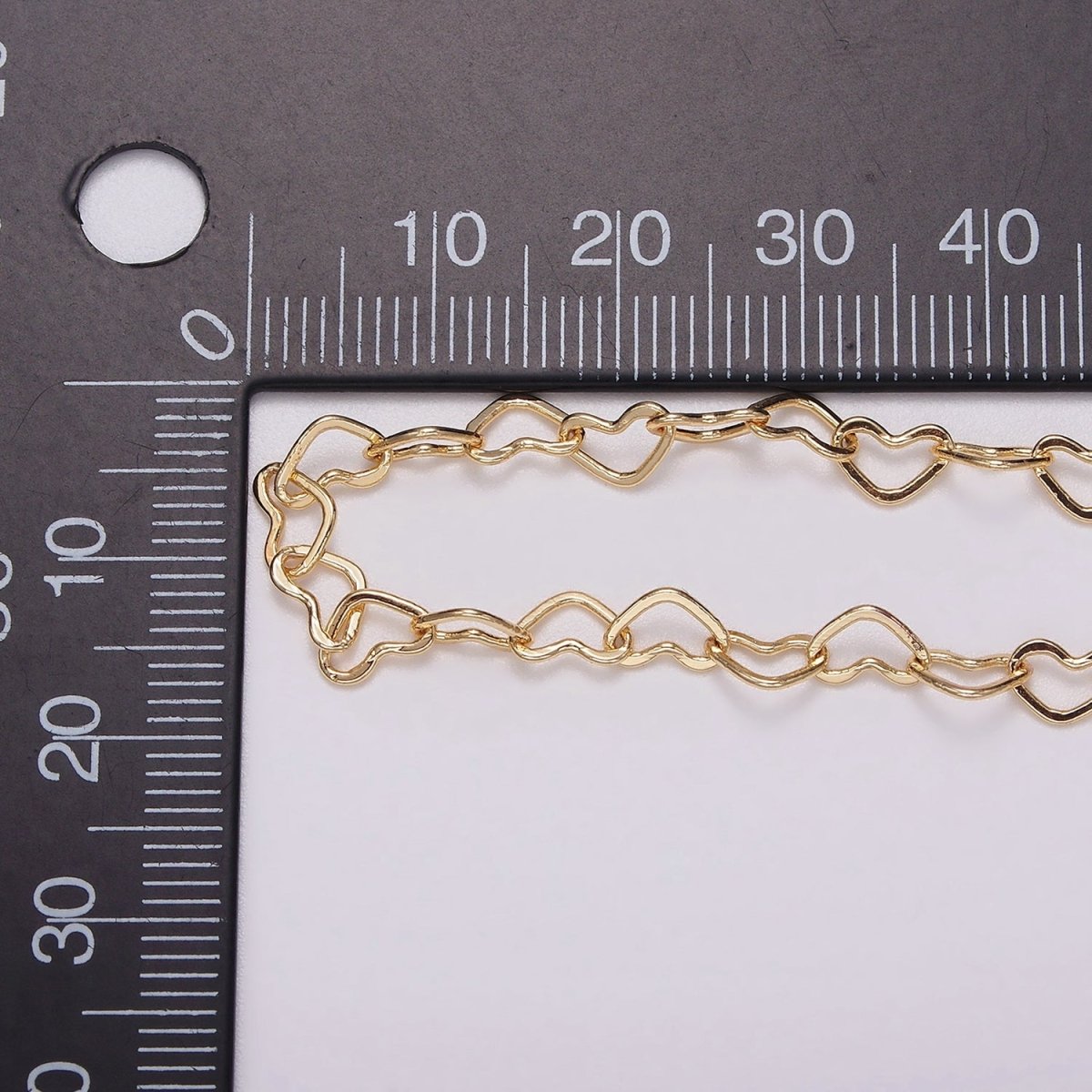 24K Gold Filled 4.4mm Heart Cable Link Chain Unfinished Chain For Jewelry Making | ROLL-1386