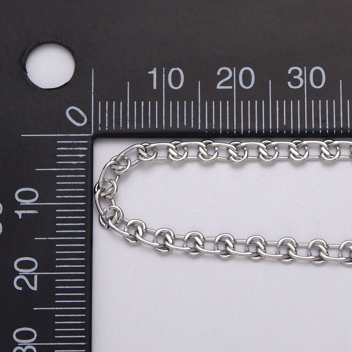 24K Gold Filled 4mm, 5mm, 6mm Twist Geometric Designed 5mm Unfinished Chain by Yard in Gold & Silver | ROLL-1038 Clearance Pricing