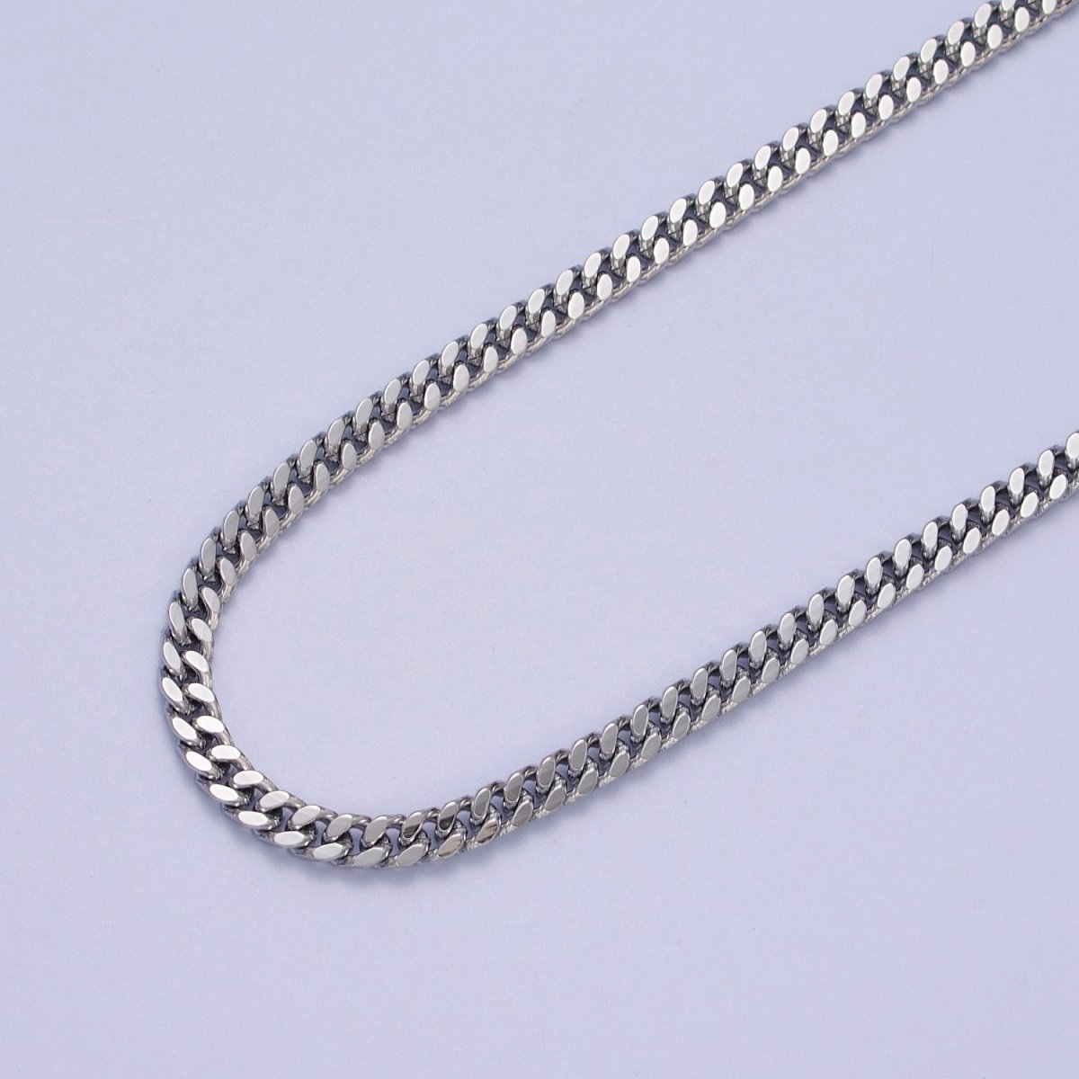 24K Gold Filled 4mm Flat Cuban Curb Gold, Silver Unfinished Chain | ROLL-992, ROLL-993 Clearance Pricing