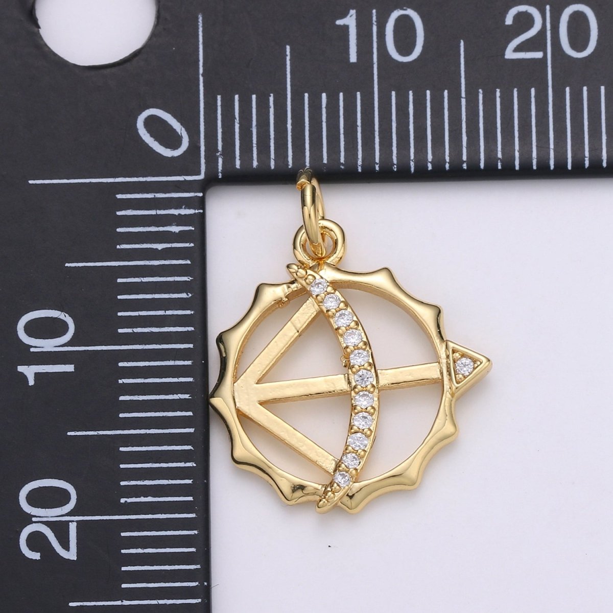 24K Gold Filled Bow and Arrow Charm D-904