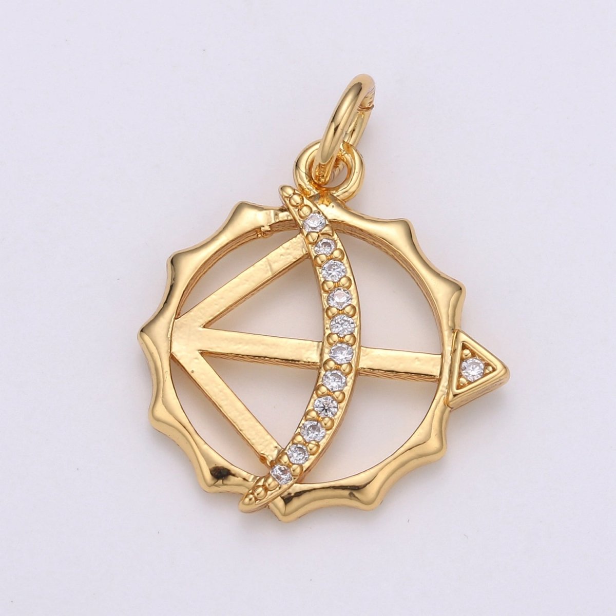 24K Gold Filled Bow and Arrow Charm D-904