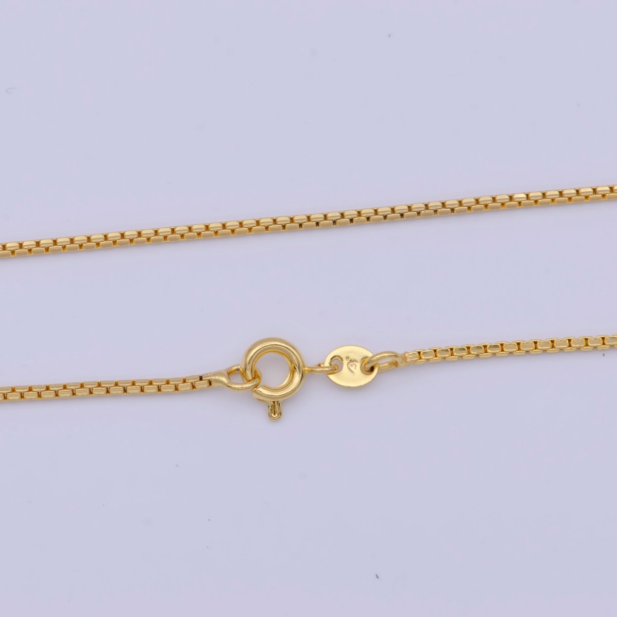 24k Gold Filled Box Chain Necklace Dainty Box Chain Necklace, 1mm Link Chain Necklace, Box Chain Ready to Wear Necklace | WA-1132 Clearance Pricing