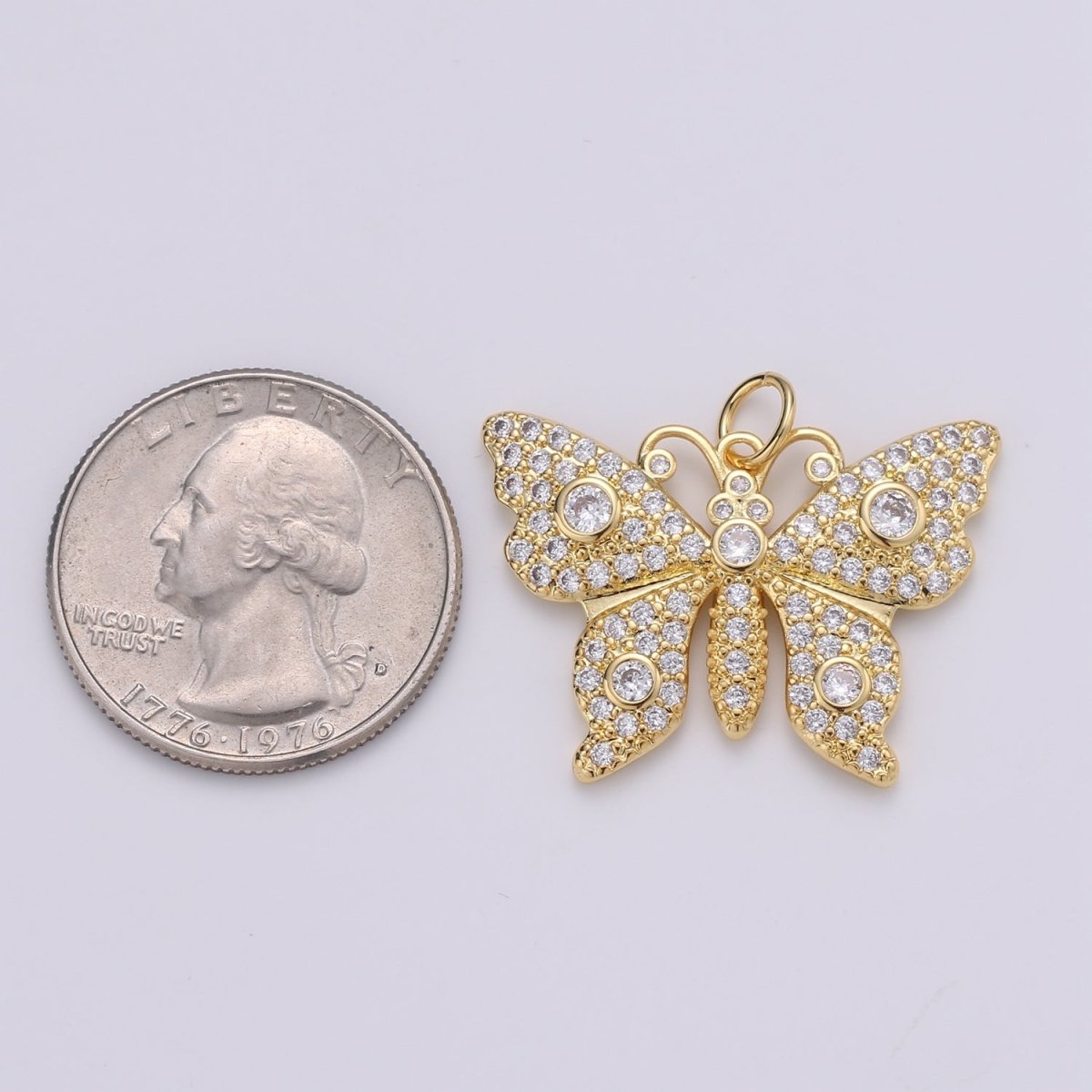 24K Gold Filled Butterfly Charm D-908