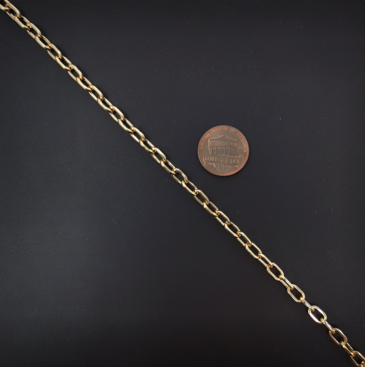24K Gold Filled CABLE Chain by Yard, Wholesale Bulk Roll Chain For Jewelry Making, Necklace Bracelet Anklet Component Supply | ROLL-066 Clearance Pricing