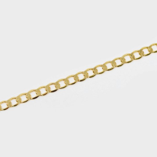 24K Gold Filled Chain 4.5mmx7.2mm, Miami Cuban Curb Chain by Yard Wholesale bulk Roll Chain for DIY Jewelry | ROLL-430 Clearance Pricing overstock
