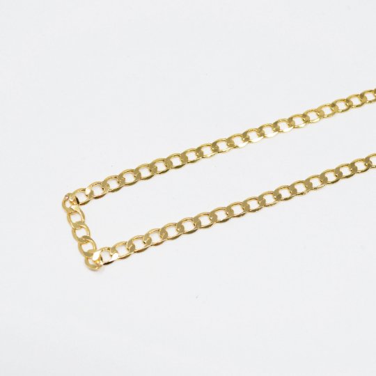 24K Gold Filled Chain 4.5mmx7.2mm, Miami Cuban Curb Chain by Yard Wholesale bulk Roll Chain for DIY Jewelry | ROLL-430 Clearance Pricing overstock