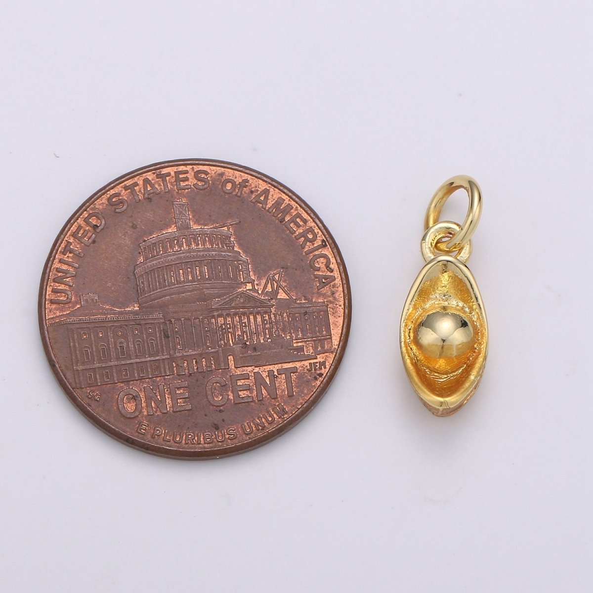 24K Gold Filled Chinese Gold Ingot Charm   E-074