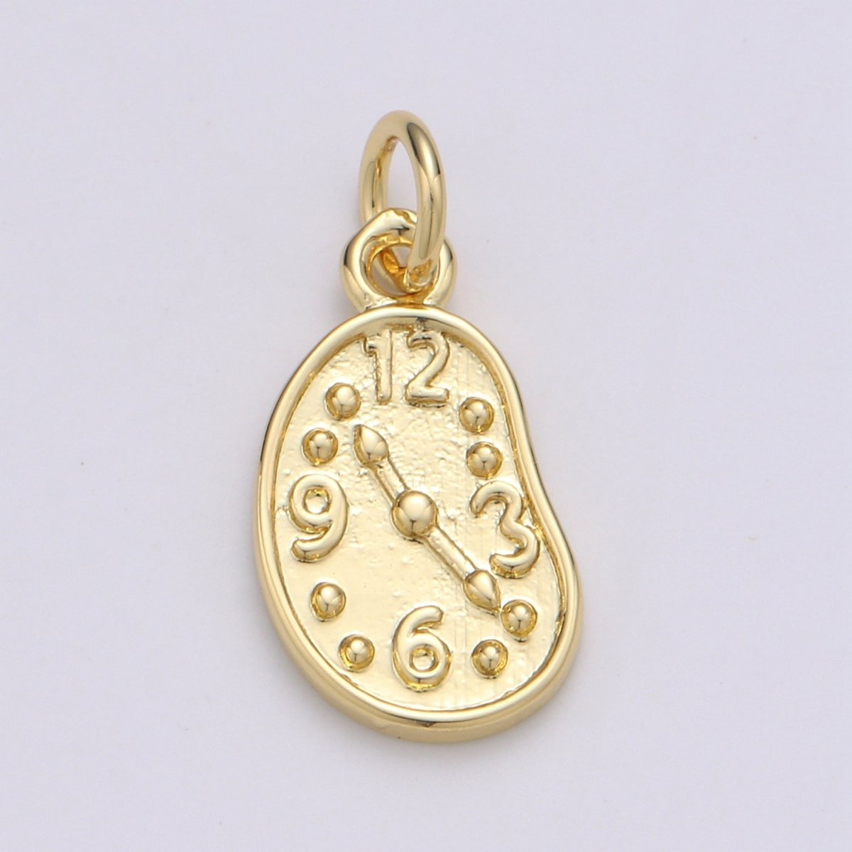 24K Gold Filled Clock Charm D-927