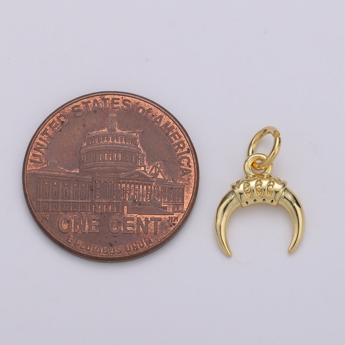 24K Gold Filled Cow Horn Charm E-069