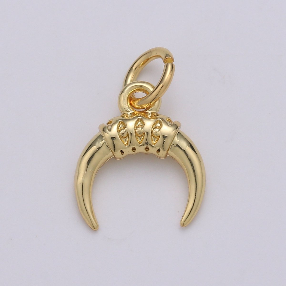 24K Gold Filled Cow Horn Charm E-069