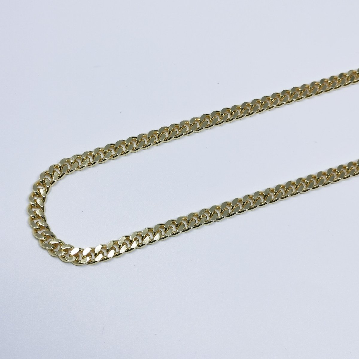 24K Gold Filled Cuban CURB Chain Sold By Yard, Cuban Link Chain for Necklace Bracelet Anklet Supply 8mm Wide Chain for Jewelry Making | ROLL-398 Clearance Pricing