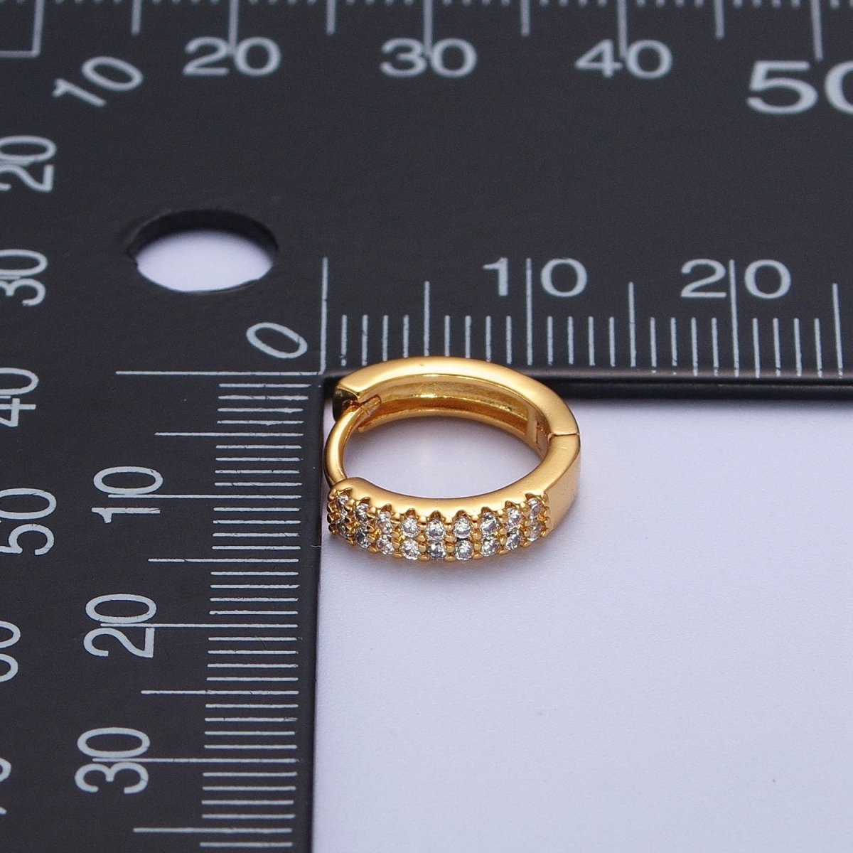 24k Gold Filled Cubic Zirconia Hoops Earrings Minimalist Gold Hoops Diamond Micro Pave CZ Dainty Gold Hoops P-240 P-241