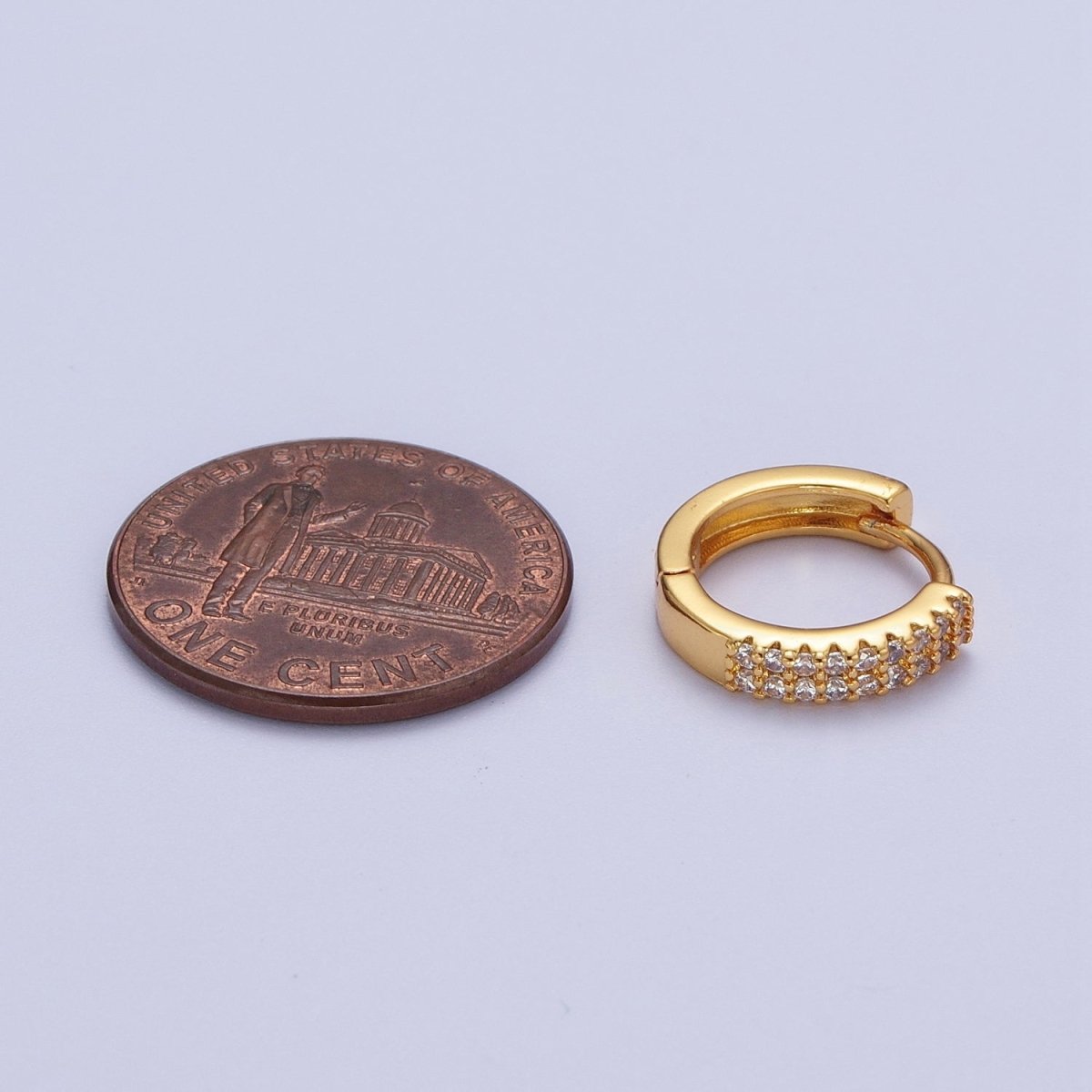 24k Gold Filled Cubic Zirconia Hoops Earrings Minimalist Gold Hoops Diamond Micro Pave CZ Dainty Gold Hoops P-240 P-241