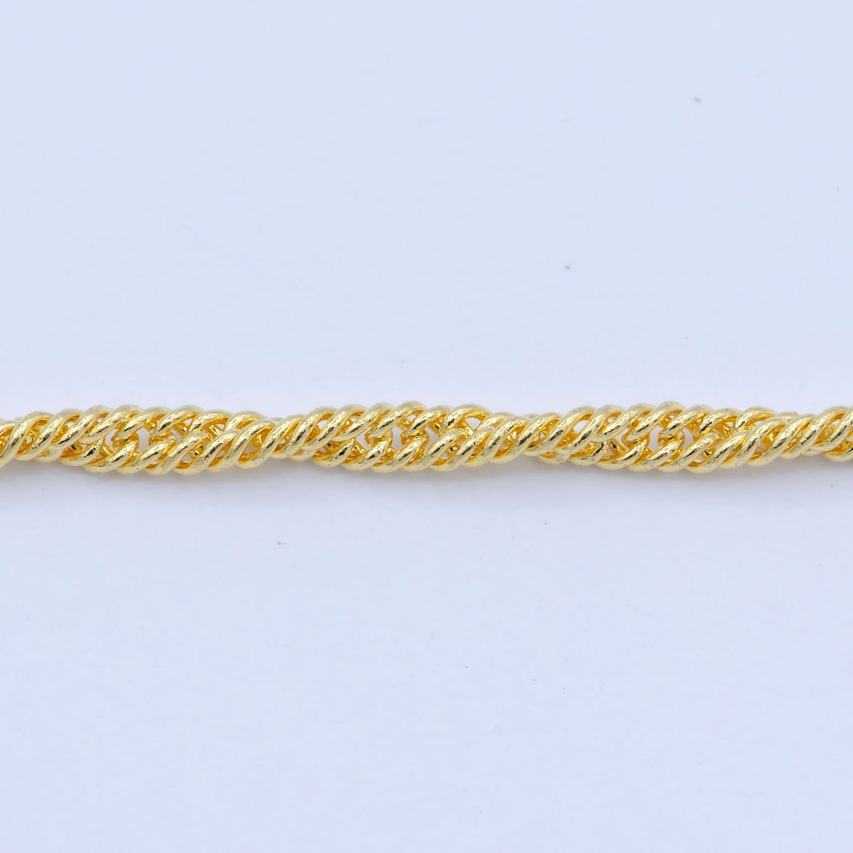 24K Gold Filled Dainty 1.5mm Twisted Singapore 18 Inch Layering Chain Necklace | WA-195 Clearance Pricing