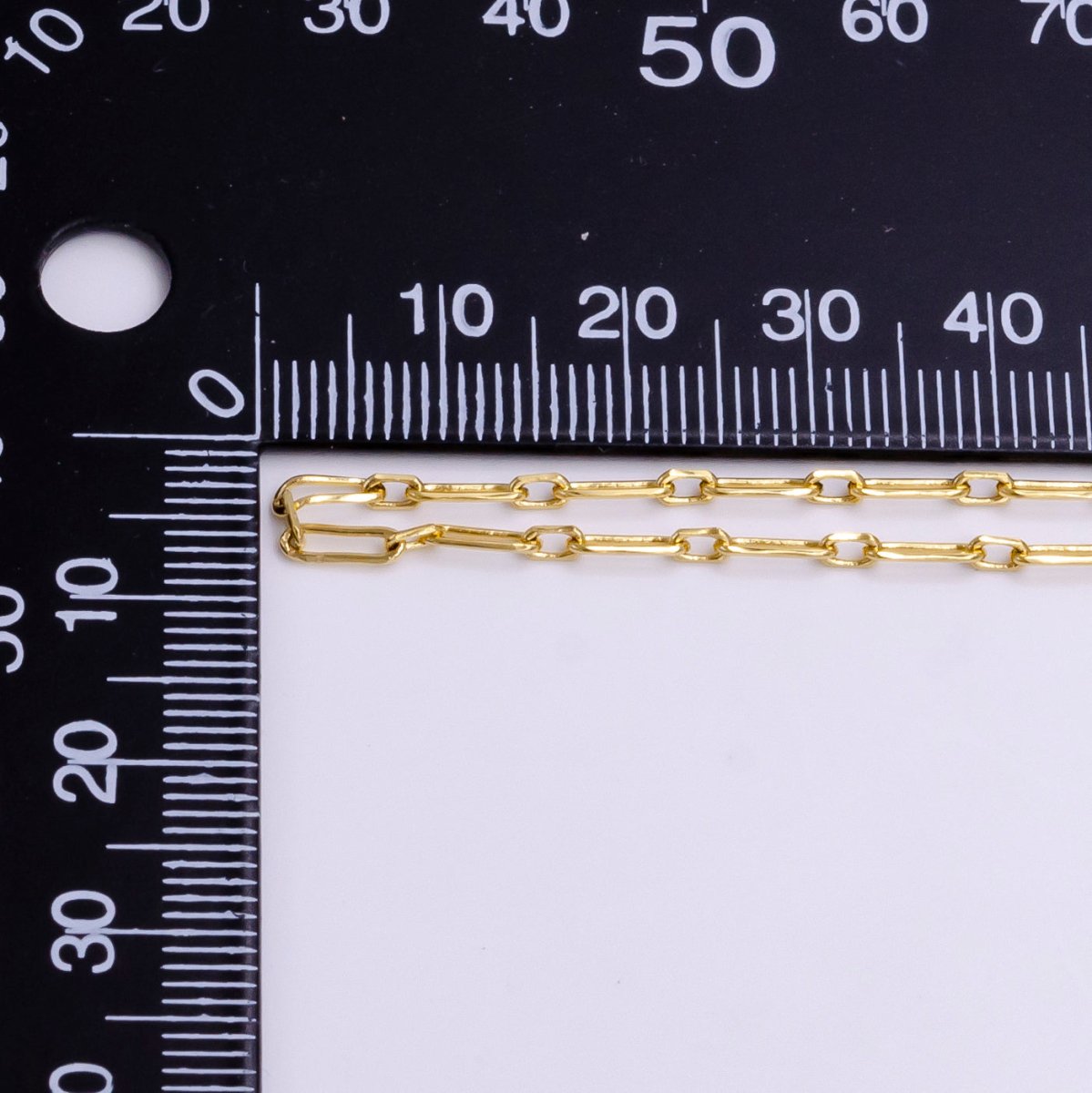24K Gold Filled Dainty 2mm Paperclip Cable Link Unfinished Chain For Jewelry Making | ROLL-1380 Clearance Pricing