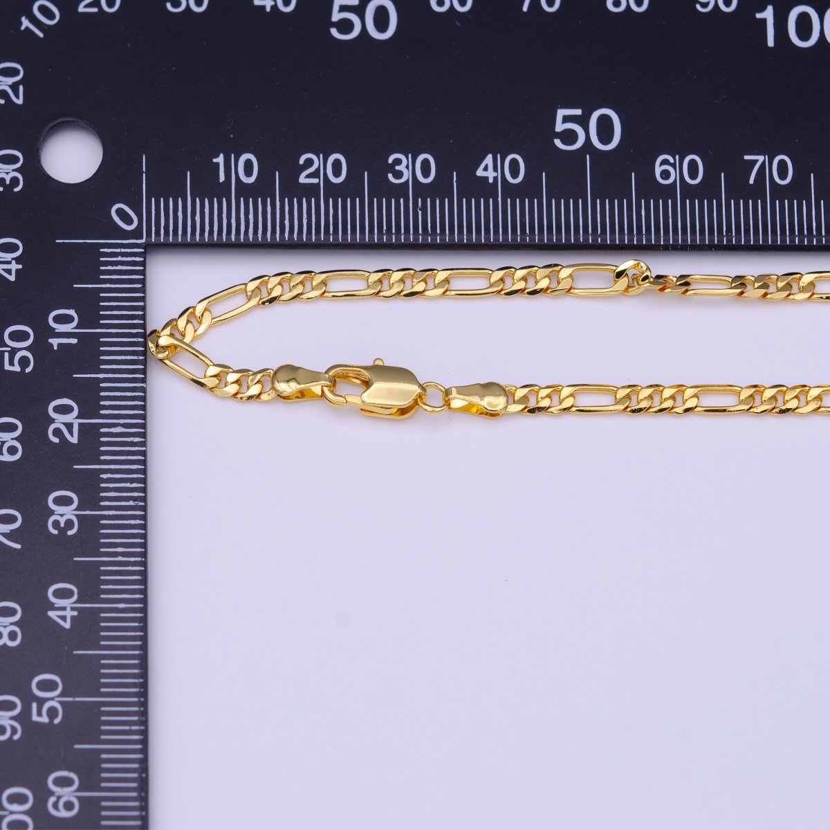 24K Gold Filled Dainty 3.3mm Figaro Chain 18 Inch Choker Necklace | WA-1466 Clearance Pricing