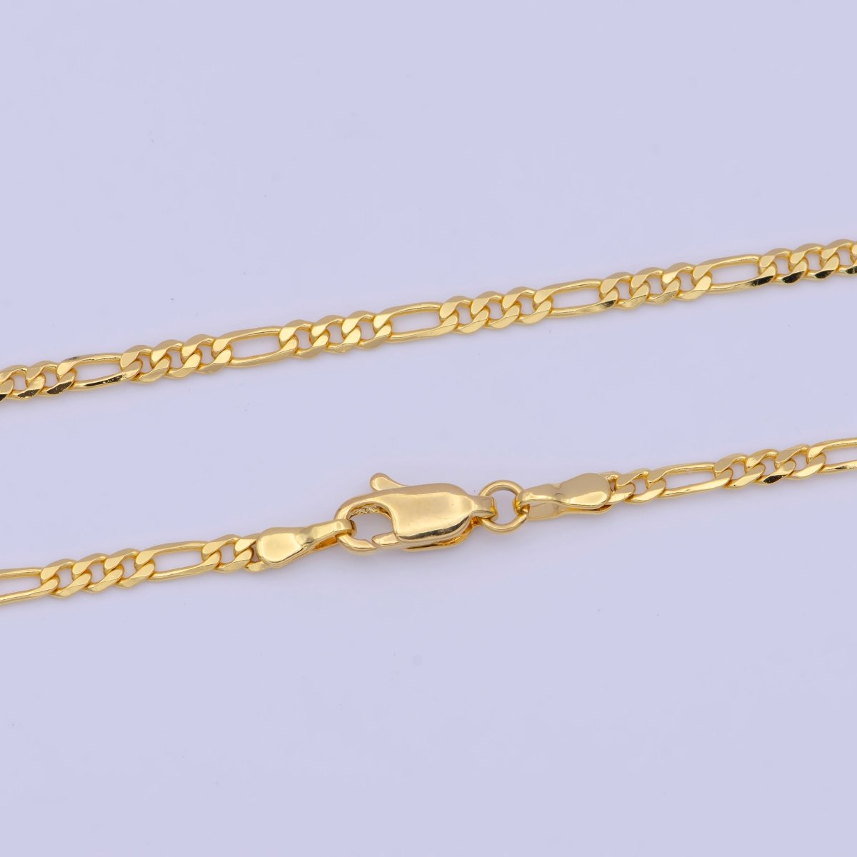 24K Gold Filled Dainty Figaro Chain Minimalist Necklace, Unisex Figaro Chain Necklace 2.4mm Width Ready to Wear | WA-1130 Clearance Pricing