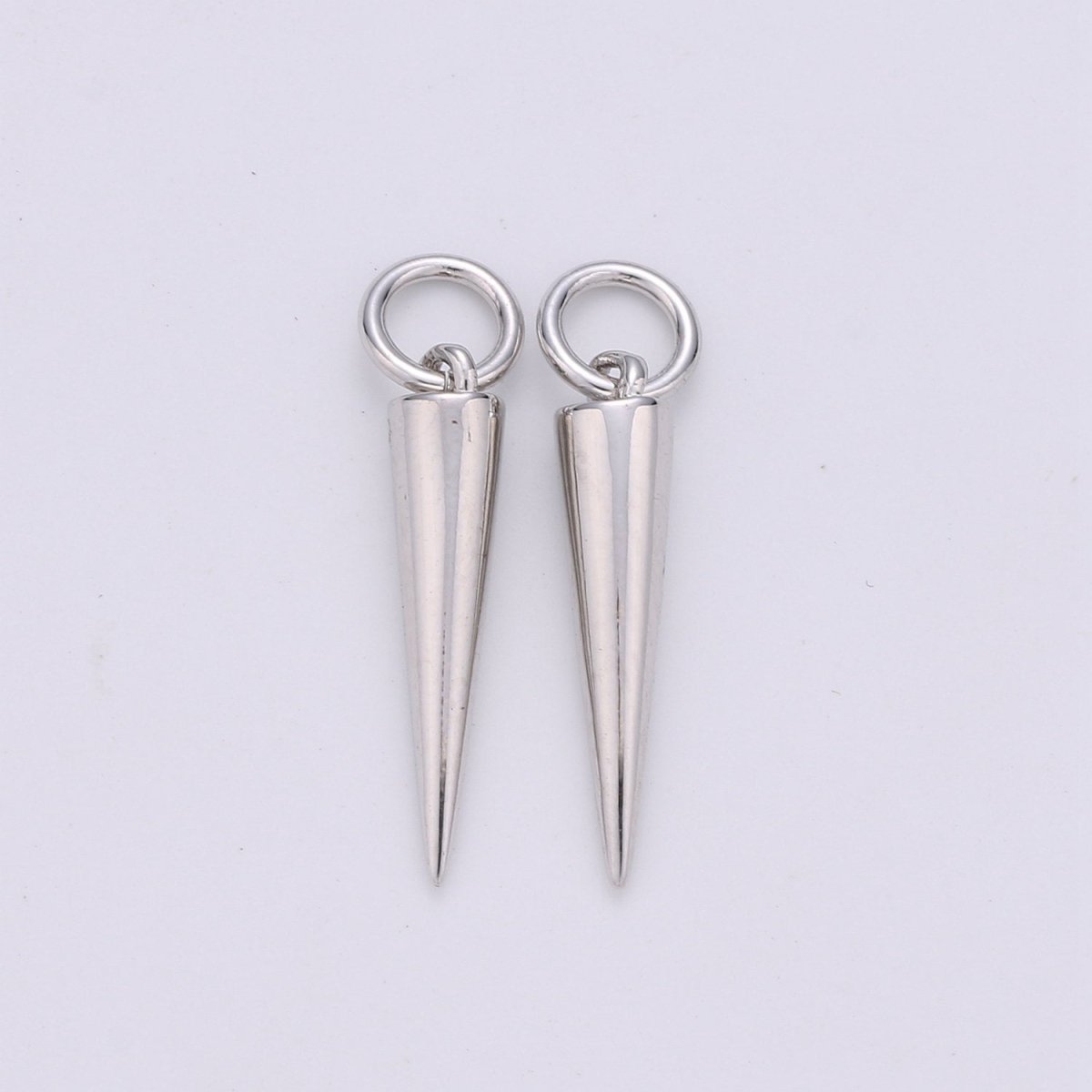 24k Gold Filled Dainty Gold Spike Charms Drop Pendulum Pendant Stud Charm Minimalist Jewelry Supply Findings for Necklace Earring Components E-254 E-255