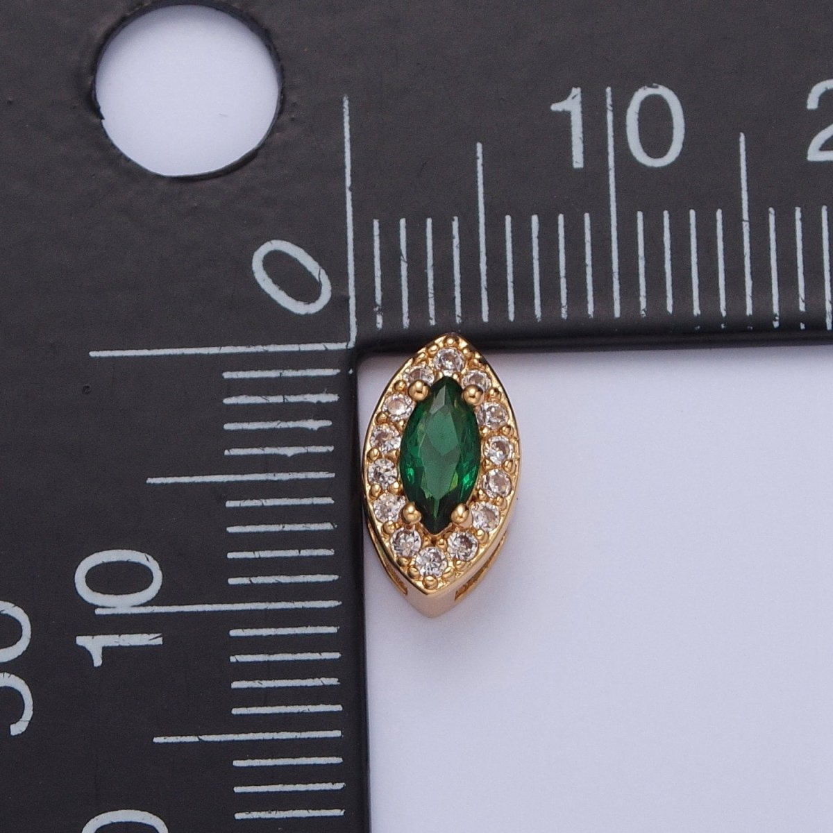 24K Gold Filled Evil Eye Spacer Bead, CZ Micro Pave Amulet Charm Bracelet Necklace Supply For DIY Jewelry Making  B-456 B-572 W-781