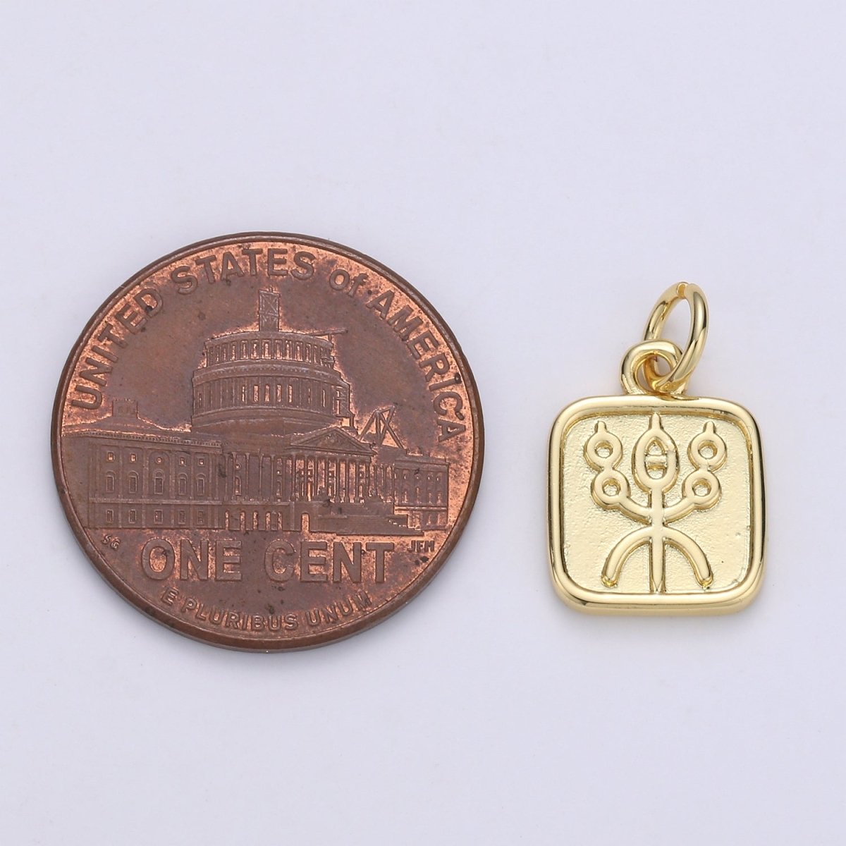 24K Gold Filled Fire Charm For Jewelry Making, Necklace Earring Bracelet Anklet Component Supply, For Gift E-072
