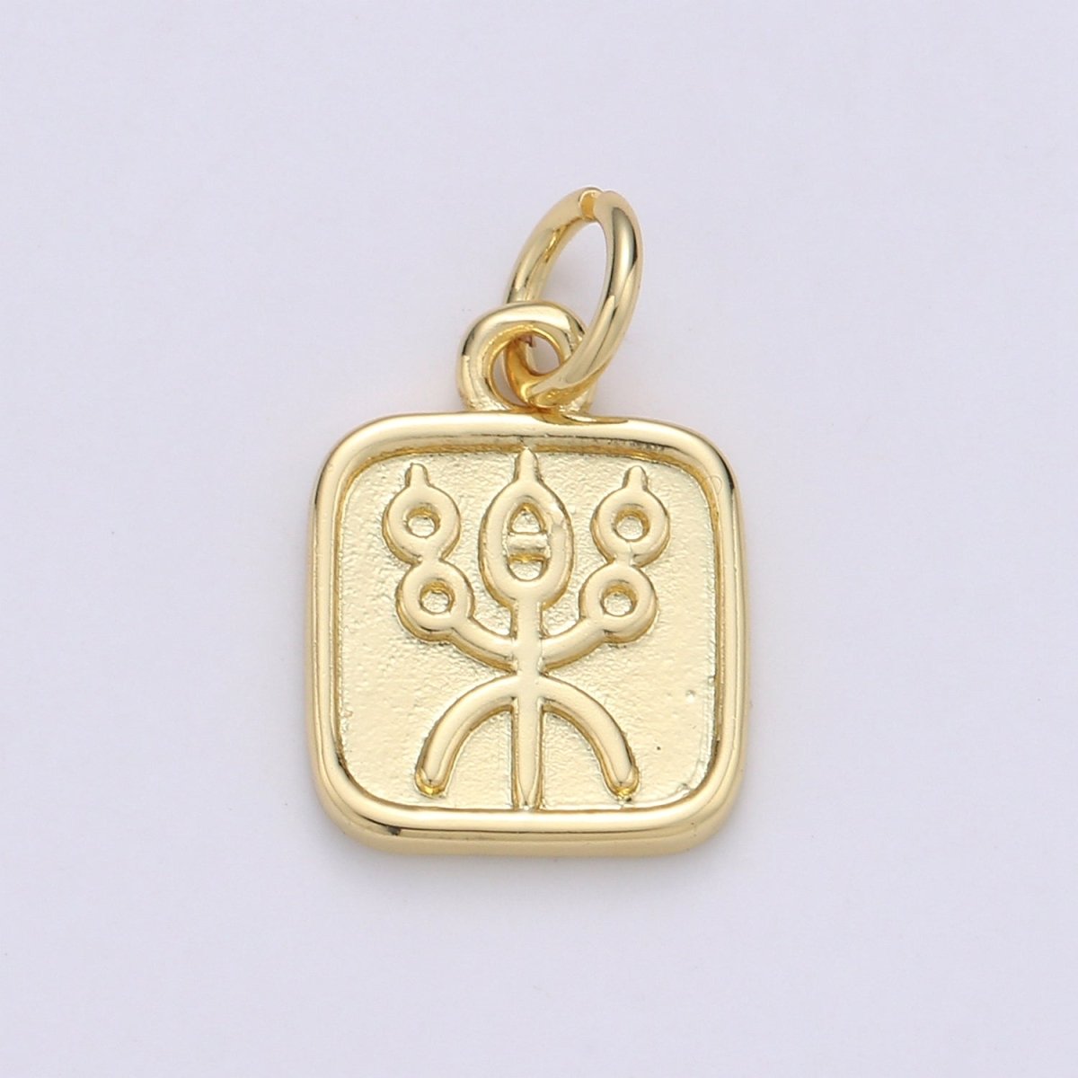 24K Gold Filled Fire Charm For Jewelry Making, Necklace Earring Bracelet Anklet Component Supply, For Gift E-072