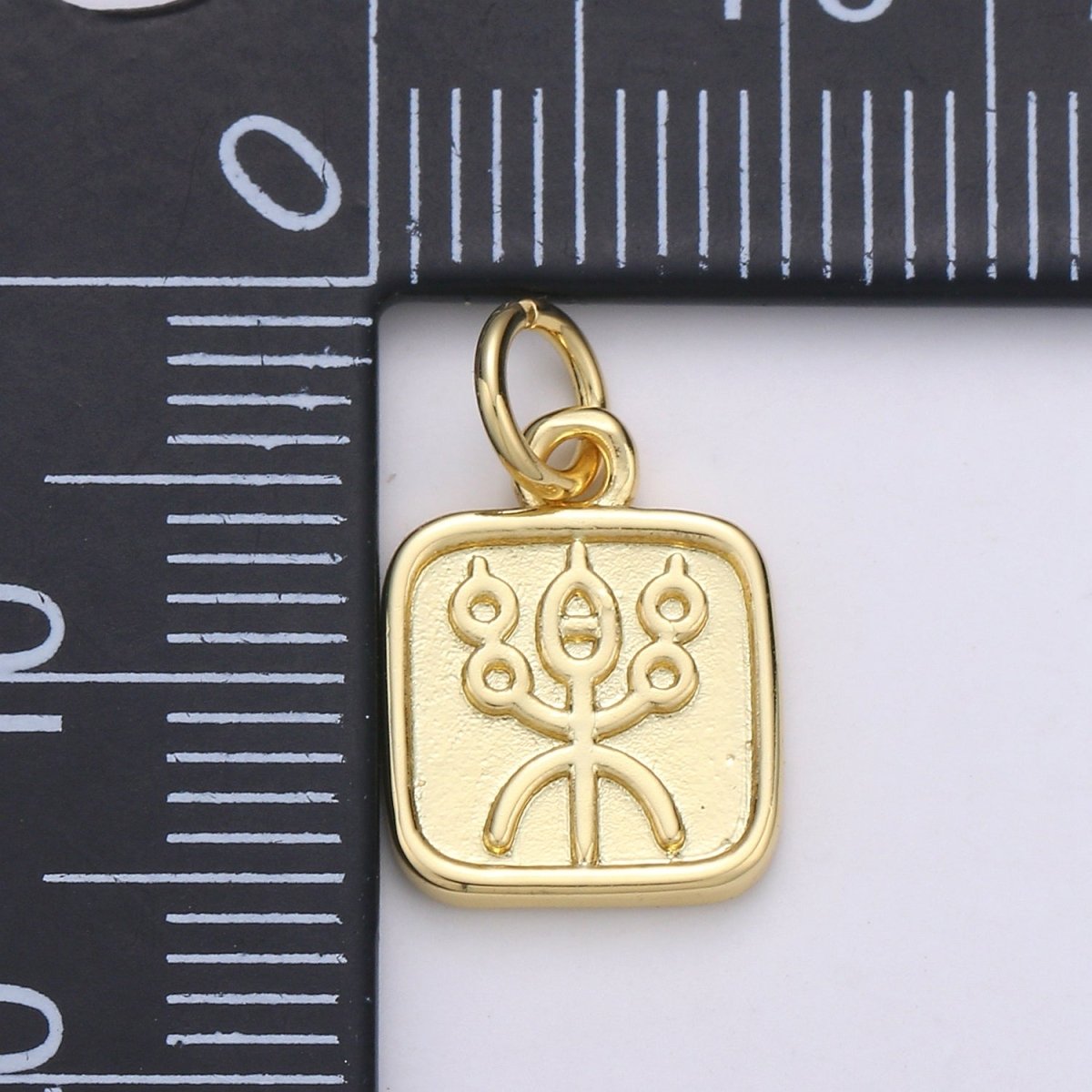 24K Gold Filled Fire Charm For Jewelry Making, Necklace Earring Bracelet Anklet Component Supply, For Gift E-072