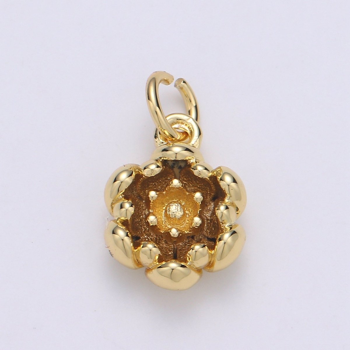 24K Gold Filled Flower Charm  E-073