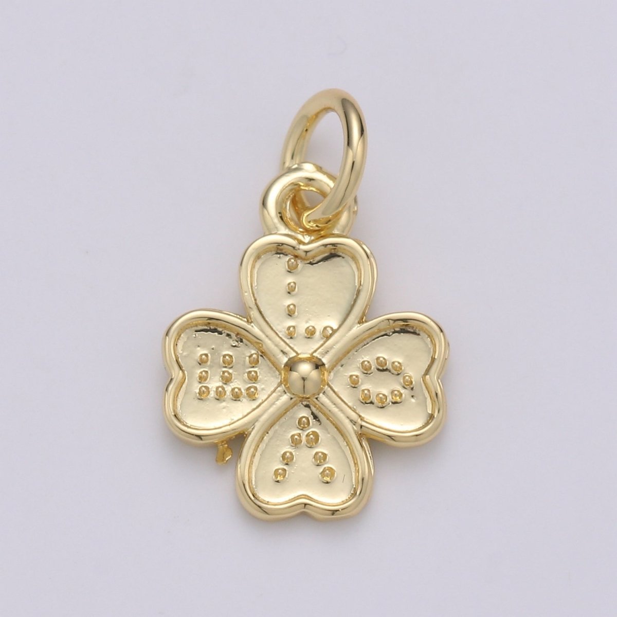 24K Gold Filled Four Clover Charm E-021