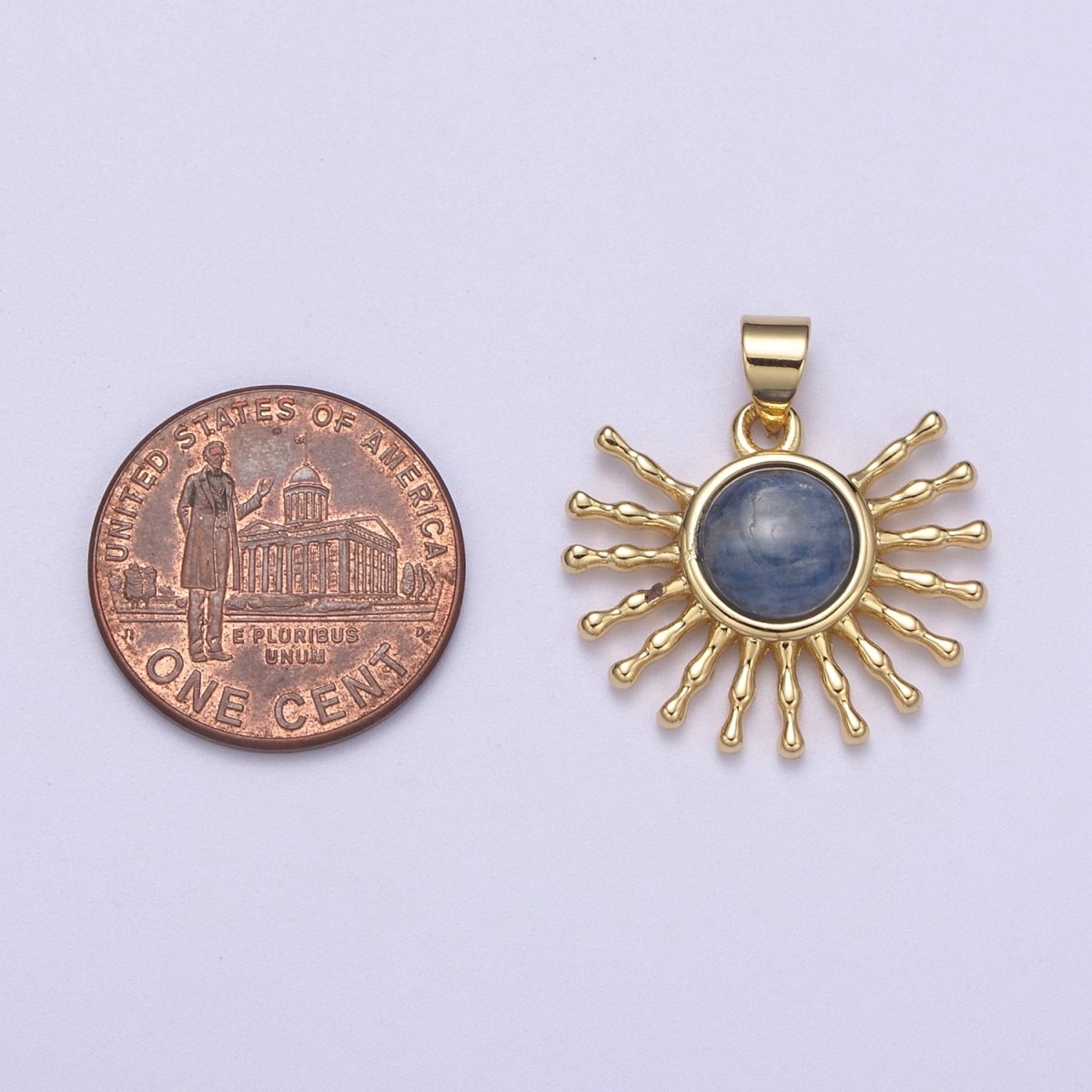 24K Gold Filled Geometric Sun Pendant Necklace, Sunray Charm, Celestial Sunbeam Inspired H-114 H-116 - H-117