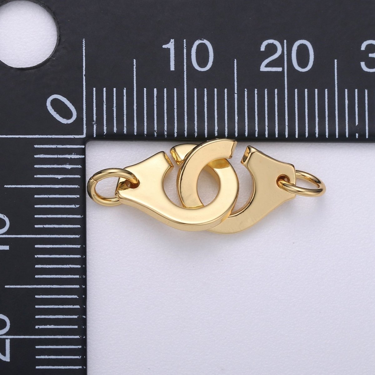 24k Gold Filled HandCuff Connector Dainty Gold Handcuff Charm Connectors, Gold Link Necklace Bracelet Connector for Jewelry Making Supply K-403